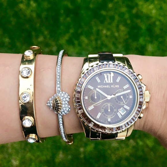 Michael Kors Accessories - Michael Kors gold tortoise shell watch